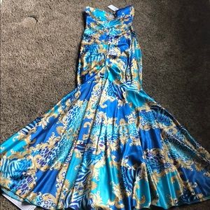 Cache Blue Mermaid dress